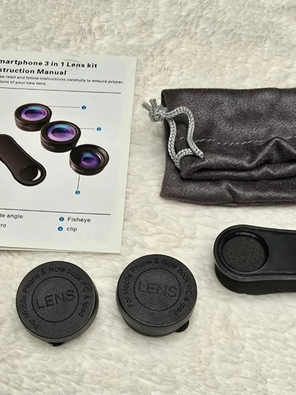 Phone Camera Lens,Upgraded 3 in 1 Phone Lens kit-198° Fisheye Lens + Macro Lens